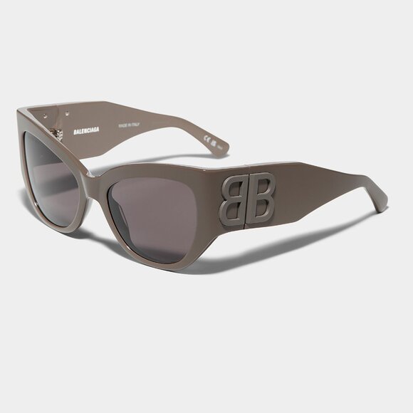 BNWT AW24 BALENCIAGA CAT EYE ROUNDED SUNGLASSES BB0322S - Picture 1 of 7